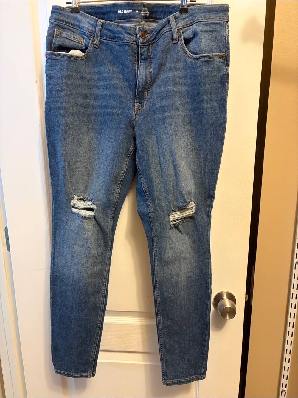 Old Navy Blue Ripped Skinny Jeans